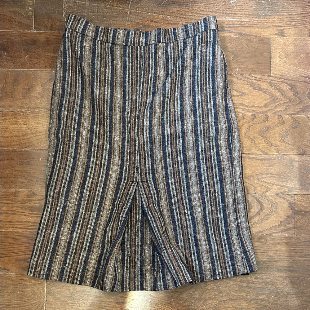 Vintage Striped Wool Skirt